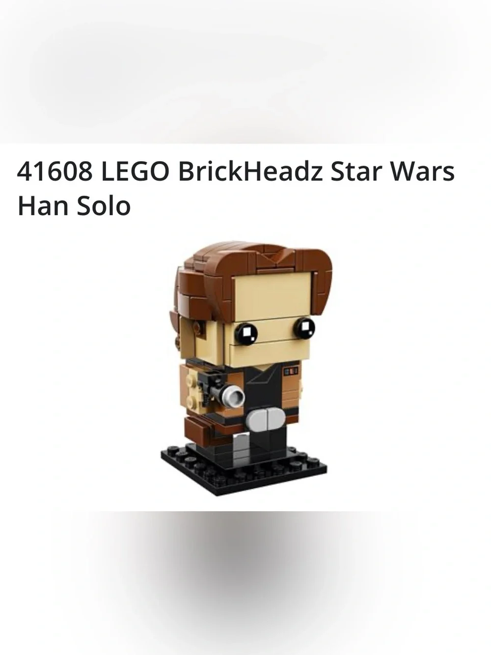 LEGO BrickHeadz Star Wars set 41608 Han Solo new in sealed box retired and rare